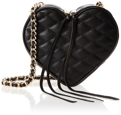 Black Colored Heart Cross-Body Handbag Image