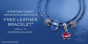 Pandora Jewelry Free Leather Bracelet Deal 2015 image
