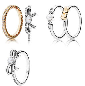 Pandora Bow Themed Christmas Rings Image