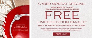 Pandora Cyber Monday Coupon Code November 2015