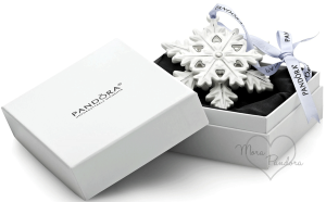 Pandora Porcelain Snowflake Ornament in Box