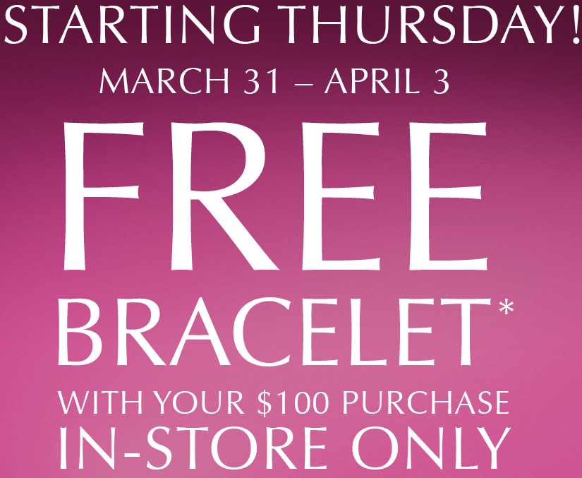 Pandora Jewelry Free Bracelet Promotion March 2016