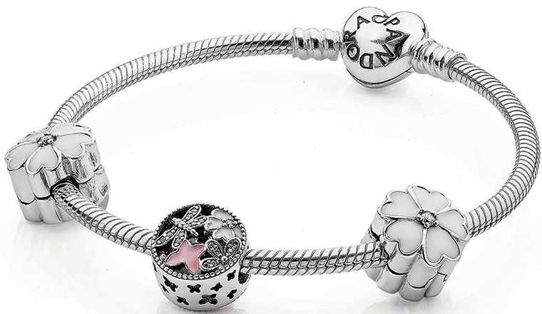 Pandora Flowers from the Heart Bracelet Mothers Day Gift Set 2016