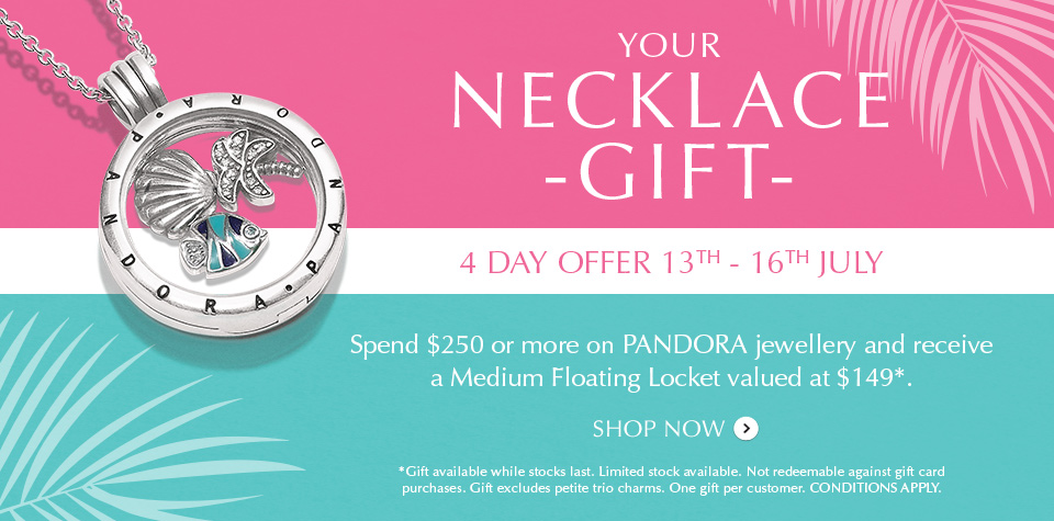 Pandora Jewelry Free Floating Locket Necklace Promotion July 2017 For Australia and New Zealand