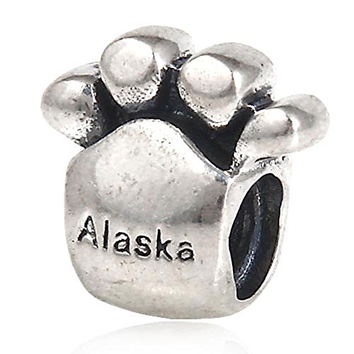 Pandora USA Alaska Paw Print Footprint Charm Image