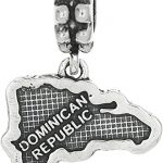 Dominican Republic Map Dangle Charm