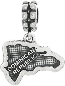 Dominican Republic Map Dangle Charm